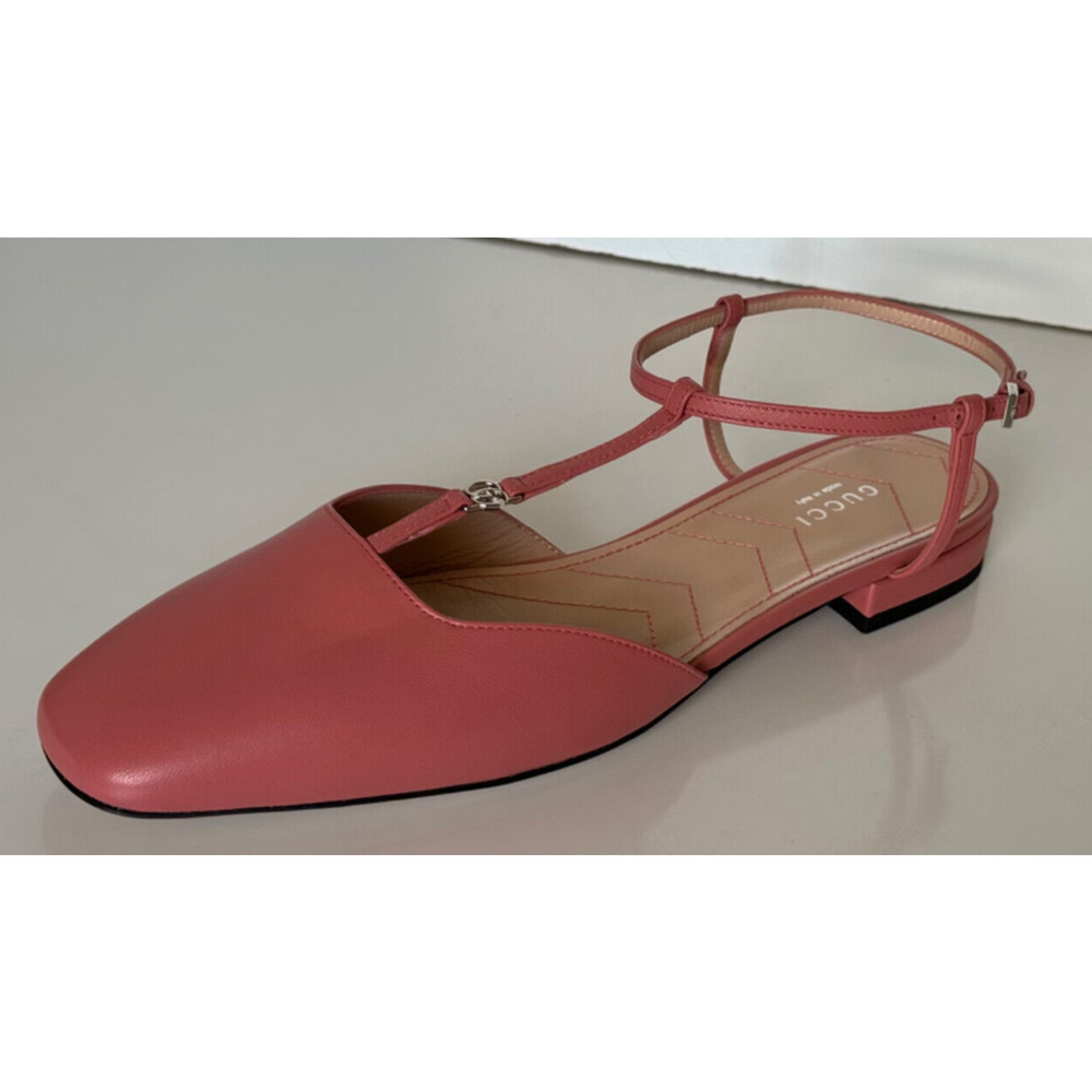 Gucci Women's GG Pink Ballet Flat Leather Sandals 9.5 US (39.5 Eu) IT 754136 NIB - Picture 10 of 13
